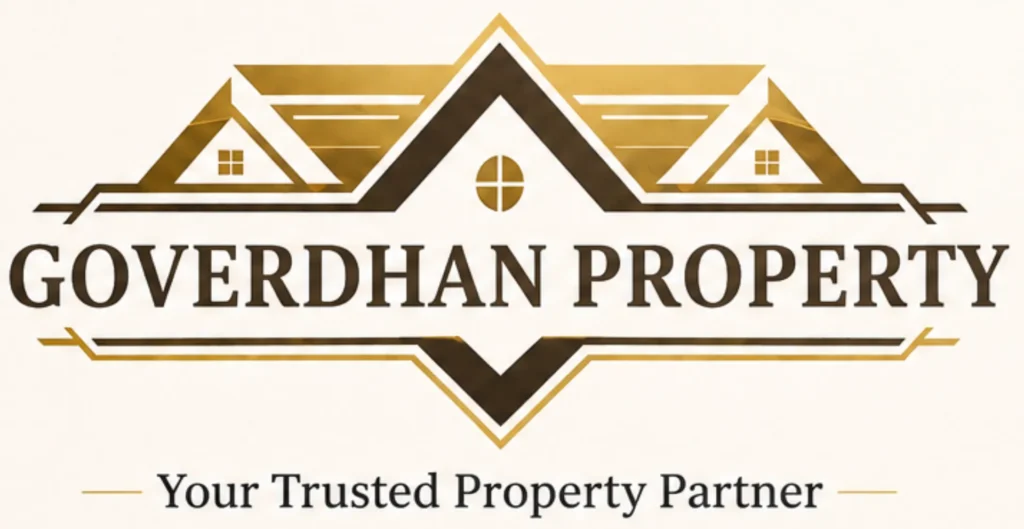 GOVERDHAN PROPERTY real estate logo for residential and commercial property services